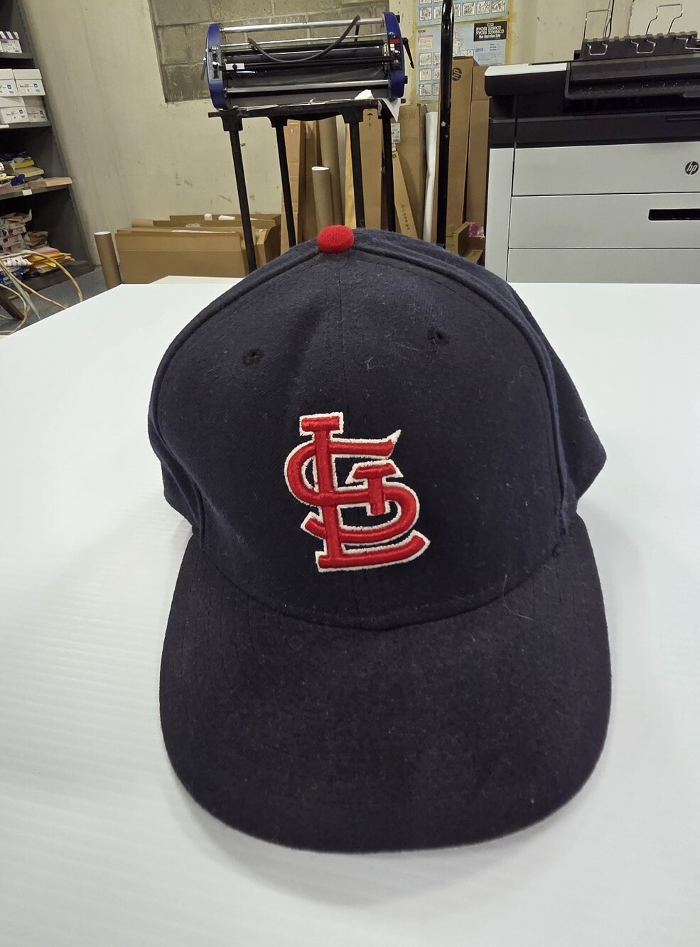St. Louis Cardinals Navy Blue New Era Fitted 7 5/8 Baseball Hat